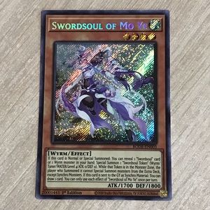 Yu-Gi-Oh Card - Swordsoul of Mo Ye - Burst of Destiny 1st Edition Secret Rare 🌹